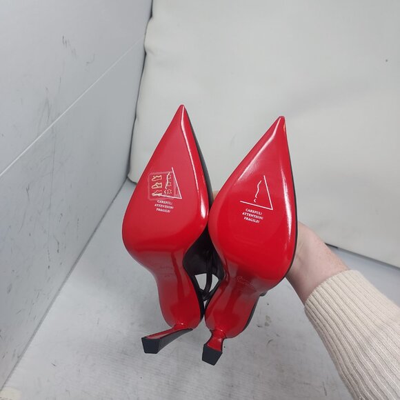 Christian Louboutin Black Strappy Condora Leather Heel Shoe - Picture 2 of 12